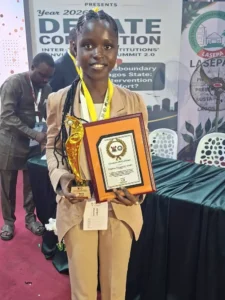 Miss Mary Falana, 1st position