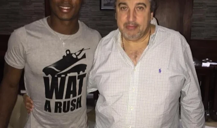 Ex-international, Odion Ighalo, alongside renowned Argentine football scout Marcelo Houseman.(PhotoCredit:Marcelo Houseman)