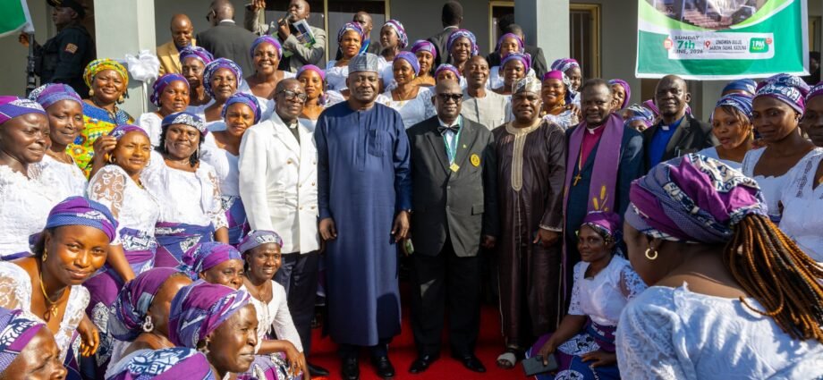 The Minister of Defence, Gen. Christopher Musa with other during the inauguration of the Kaduna Christian Academy in Ungwan Sunday, Sabon Tasha, Chikun Local Government Area, Kaduna State