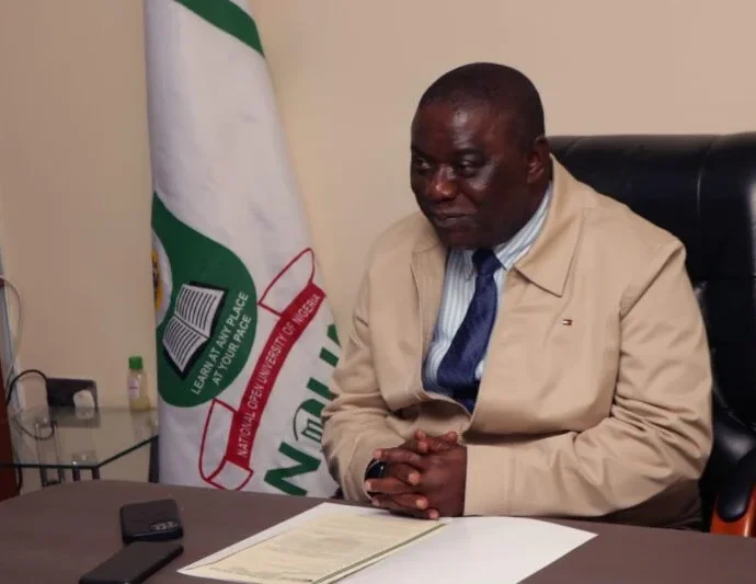 NOUN Vice-Chancellor, Prof. Uduma Uduma, during the online lecture
