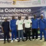Organisers of the FirstBank Sam Okwaraji Nigeria Secondary Schools Football Championship, shortly after the tournament’s unveiling in Owerri, on Tuesday.