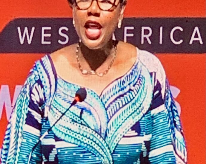 ECOWAS Vice President Damtien Tchintchibidja addressing women at the high-level forum on strengthening West African women’s representation in political leadership on Thursday in Abuja.