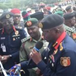 Dr Ahmed Audi, Commandant General (CG), Nigeria Security and Civil Defence Corps (NSCDC), inaugurating a tactical training ground and obstacle course for personnel of the NSCDC FCT Command., on Thursday in Abuja.