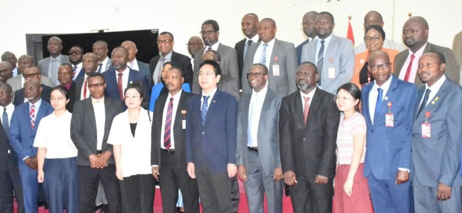 Chairman, Independent Corrupt Practices and Other Related Offences Commission (ICPC), Dr Musa Aliyu (4th R); Provost of the Anti-Corruption Academy of Nigeria (ACAN), Prof. Sheriff Ibrahim (3rd R); Cultural Counselor of Chinese Embassy in Nigeria and Director of China Cultural Centre in Nigeria, Counselor Yang Jianxing (M); and other Directors during the ICPC /ACAN third International Diploma Dialogue in Abuja on Monday