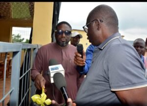 Maj. Gen. Godwin Umelo (rtd) alongside Dr Ali Peters, the Vice Captain of TYB International Golf Resort and Country Club (TYB-IGRCC) during the commissioning of a newly built state-of-the-art caddy shed at the club in Abuja on Monday. (PhotoCredit:NAN)