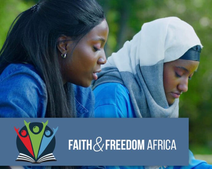 Logo and image illustration for Faith and Freedom Africa