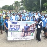 NAN Lagos Office staff during Health Walk on Saturday in Lagos