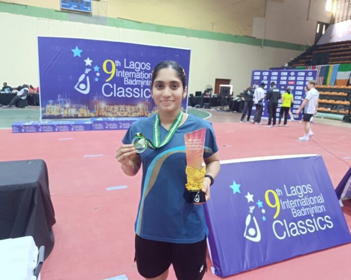 Prakriti Bharath of the United Arab Emirates (UAE), winner of the 9th Lagos International Badminton Classics women’s Single.