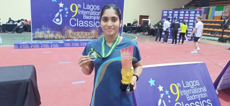 Prakriti Bharath of the United Arab Emirates (UAE), winner of the 9th Lagos International Badminton Classics women’s Single.