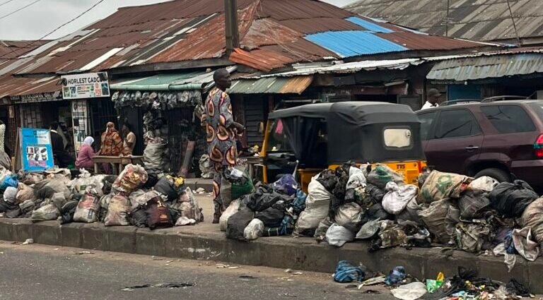 Refuse in front of Amukoko Cemetery Orile Road