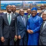 Aig-Imoukhuede, Dangote and others at the Opening Gong Ceremony and Fact Behind the Offer Presentation at the Nigerian Exchange (NGX)