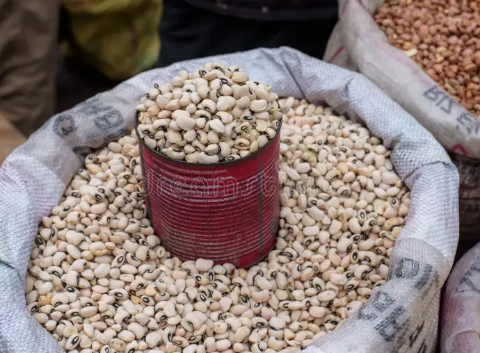 Beans in an open market
