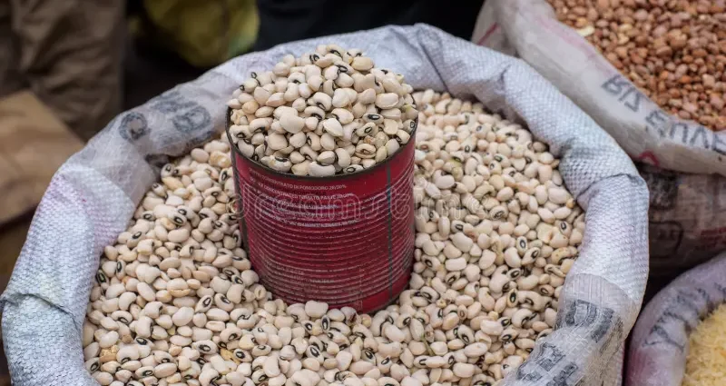 Beans in an open market