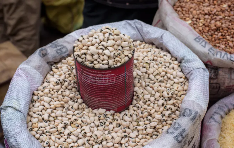 Beans in an open market