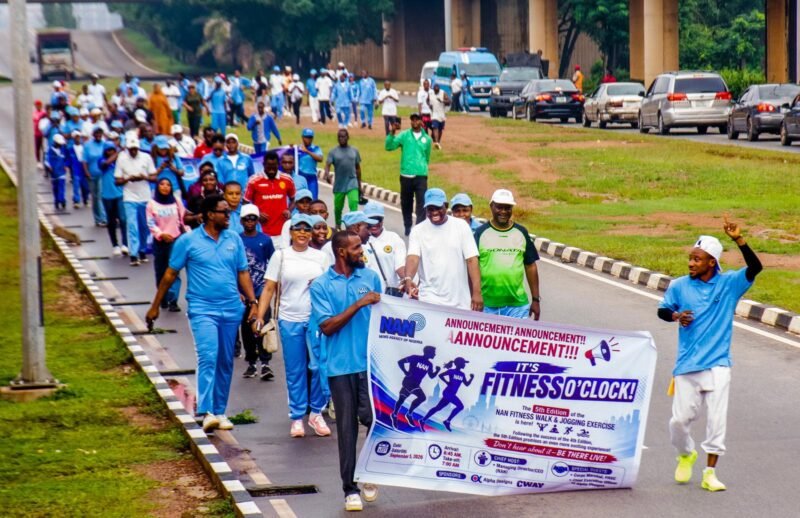 NAN Holds 5th Fitness Walk To Promote Staff Wellness, Bonding - News Agency Of Nigeria