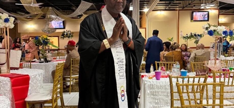 Dr Acho Orabuchi, one of the inductees and Igbo community leader in the Diaspora