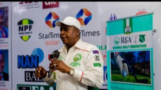 Otunba Olusegun Runsewe, OON, President, Nigeria Golf Federation (NGF) delivering his welcome address at the recently 2nd NGF Summit in Abuja.(PhotoCredit:NAN) 