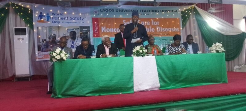 Prof. Wasiu Adeyemo, Chief Medical Director, Lagos University Teaching Hospital (LUTH), speaking on Thursday at LUTH’s commemoration of the 2026 World Patient Safety Day