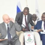 The Chargé d’Affaires of the Russian Embassy in Nigeria, Mr Igor Ivannikov, and ICPC Chairman, Dr Musa Aliyu at the 4th Anti-Corruption Academy of Nigeria (ACAN) International Diplomatic Dialogue themed, “Development of Anti-Corruption Strategies and Policies: The Russian National Experience.” On Tuesday in Abuja