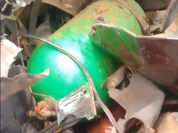 The exploded CNG Cylinder