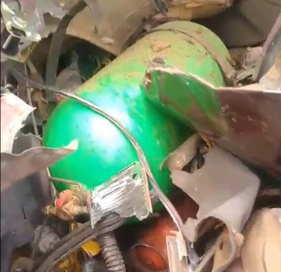 The exploded CNG Cylinder
