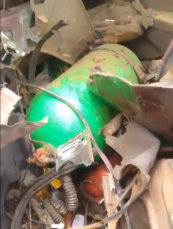 The exploded CNG Cylinder