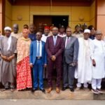 The Minister of Interior, Dr Olubunmi Tunji-Ojo with others at the inauguration of 10-member independent committee investigating the deaths of 37 suspected illegal miners on Tuesday in Abuja