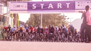 Cyclists at the Ride Abuja Race
