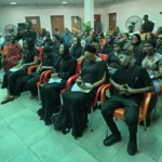 Family members, colleagues and friends, during a Night of Tribute for Mr Peter Onwubuariri, an Assistant Director with NAN attached to the Presidential Villa