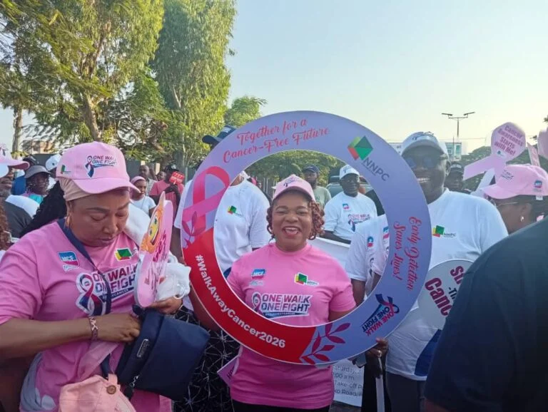 Mrs Euginia Dominion, Acting Managing Director, NNPC Foundation, representing Mrs Sophia Mbakwe, EVP, Business Services, NNPC Ltd. at #WalkAwayCancer awareness programme on Saturday, Oct. 31, 2026