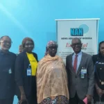L-R: Emmanuel Afonne, Assistant Editor-in-Chief, NAN; Abigail Ekiofenue, Corporate Communications Executive, CBN Africa; Hajia Hadiza Aliyu, Editor-in-Chief, NAN; Mr Austin Ekanem, Director of Programmes, Flame TV AND Production Manager, CBN, and Anne Onuoha, Editor, Flame TV