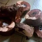 Samples of the discoloured yam, popularly known as “chocolate yam”